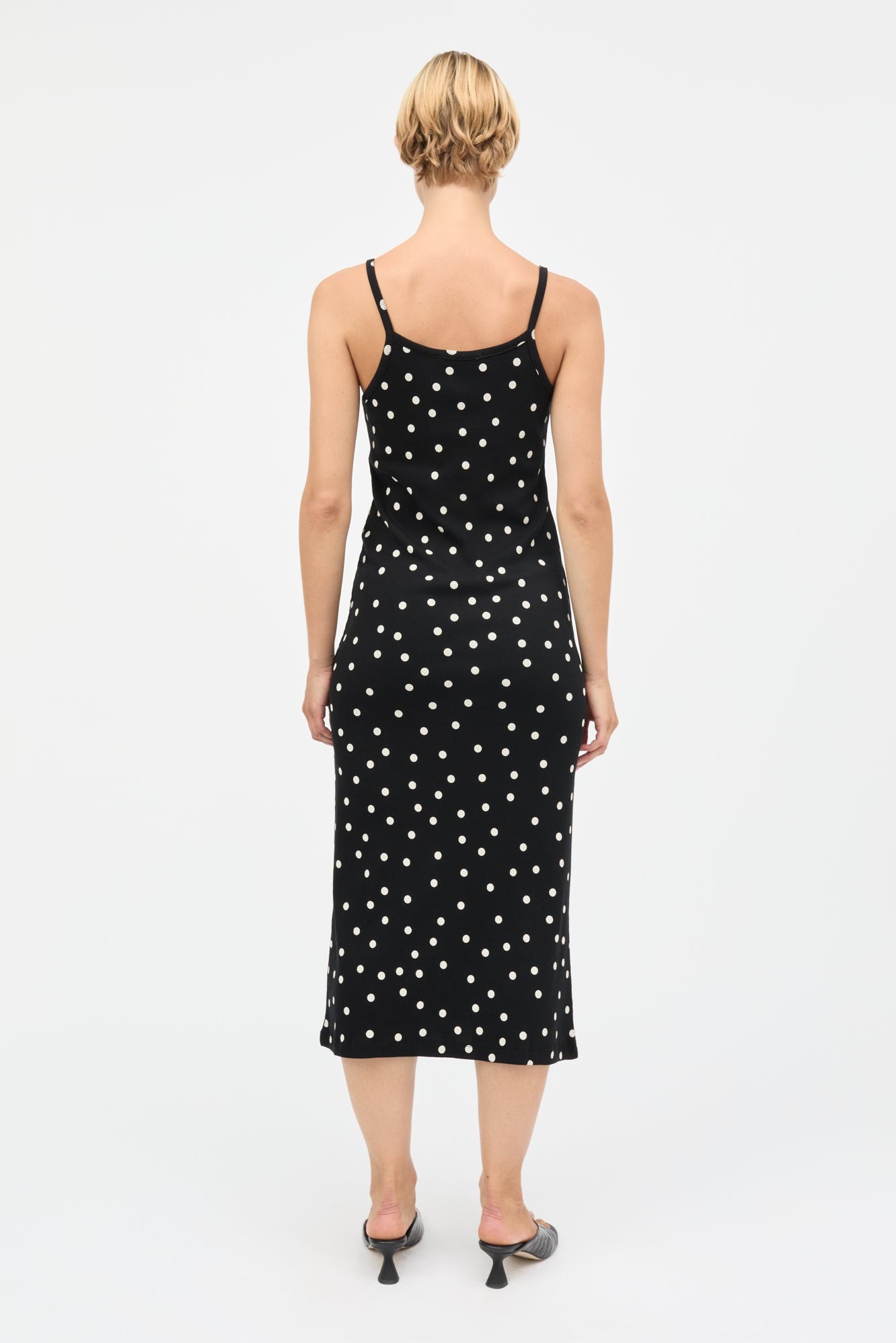 2X2 Cotton Delkissa kjole - Dot Aop Black